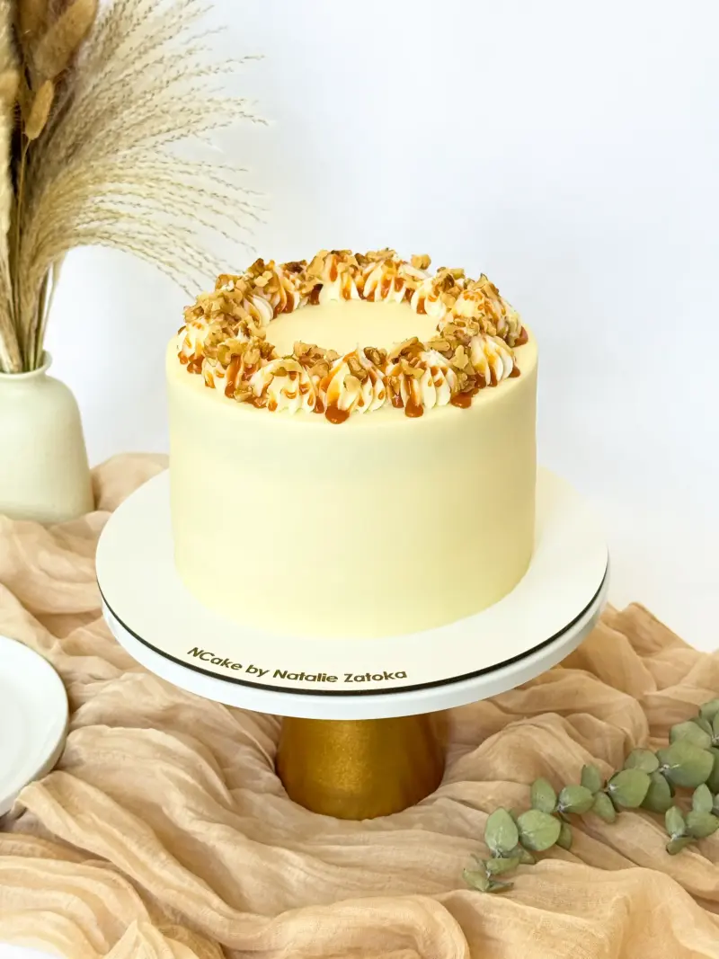 whole carrot cake with decoration Active Image