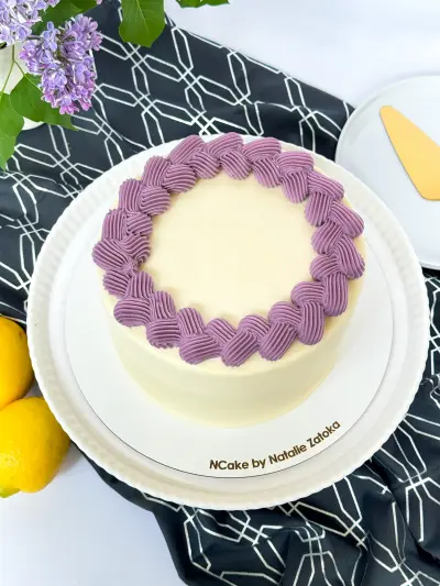 whole poppy lemon cake top view 80