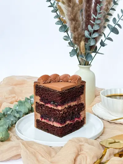 piece of chocolate cherry cake 49